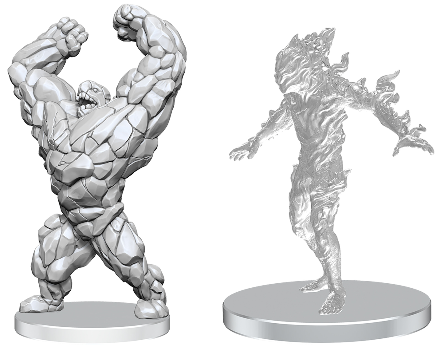 PF Unpainted Miniatures Wave 27: Living Landslide and Living Wildfire