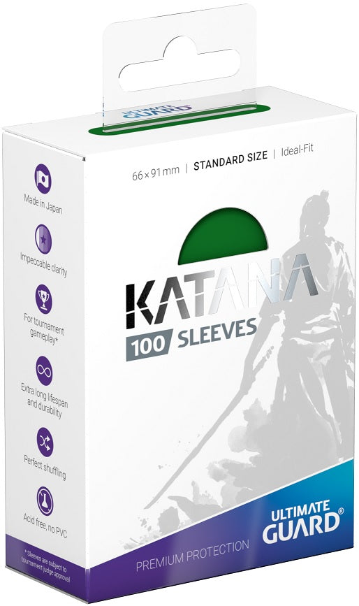 UG Sleeves- Katana, Green (100ct, Standard Size)