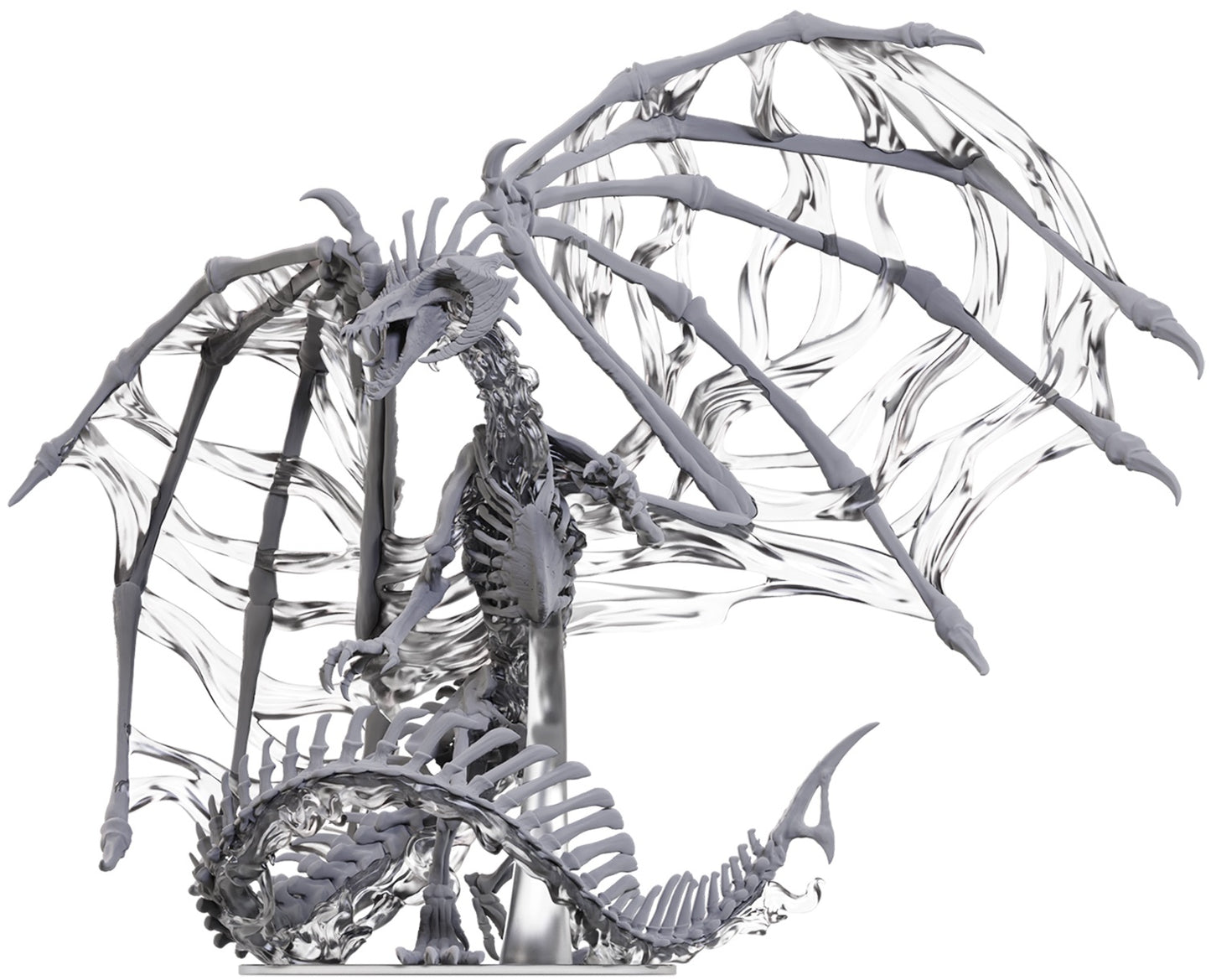 D&D Unpainted Minis Black Dracolich Boxed Mini