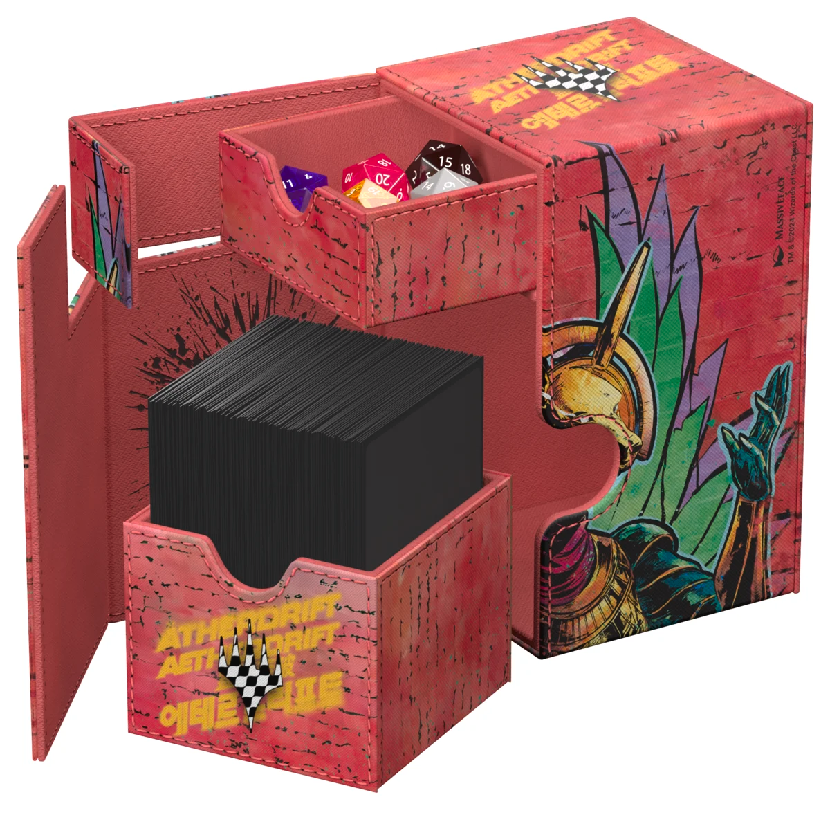 UG Flip n Tray Deck Case 100+ MTG Aetherdrift v1