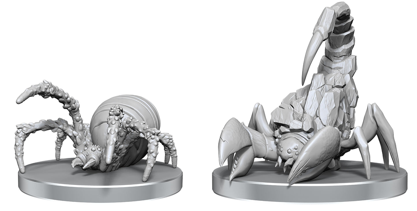 PF Unpainted Minis WV26 Cave Scorpion and Hunting Spider