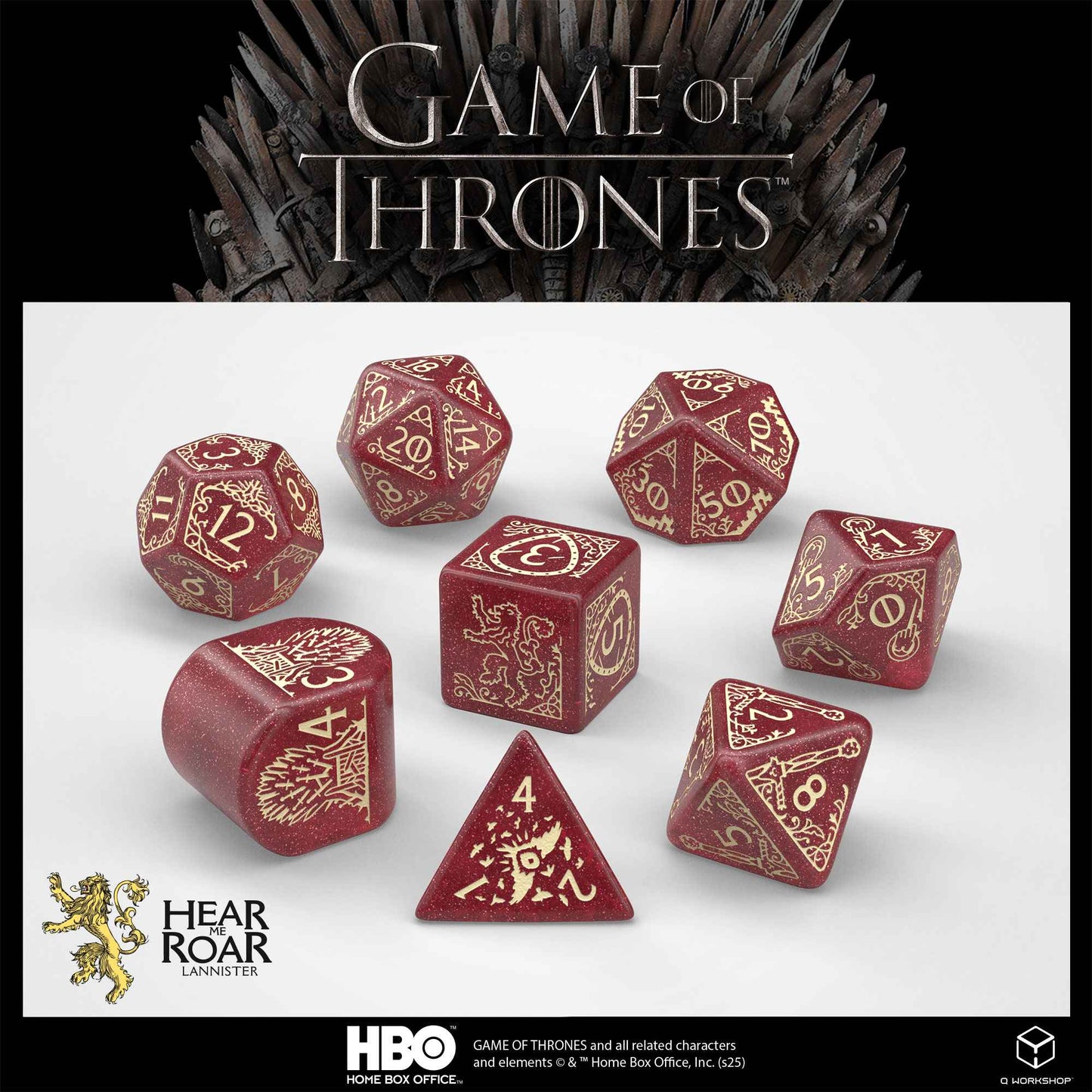 Game of Thrones - Lannister RPG Dice Set