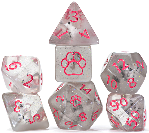 Inclusion Dice: 7Pc Cat Dice