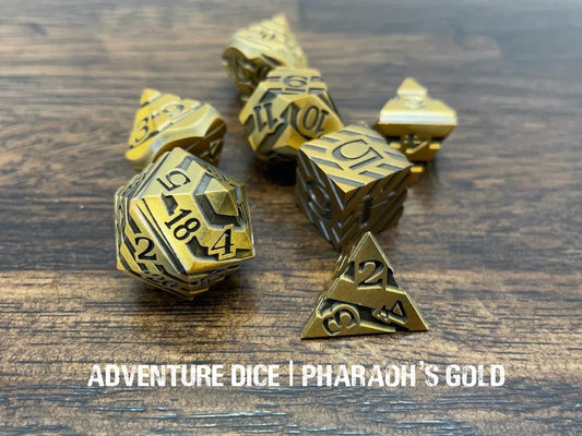 Pharaoh's Gold metal dice set