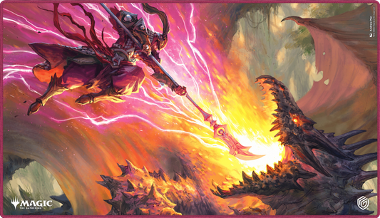 UG Playmat- MTG Tarkir Dragonstorm V6 (Worthy Cost)