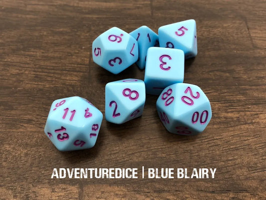 Blue Blairy Dice Set