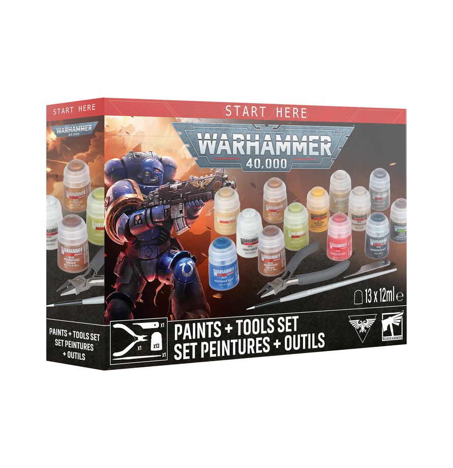(Preorder) Warhammer 40,000: Paint + Tools set