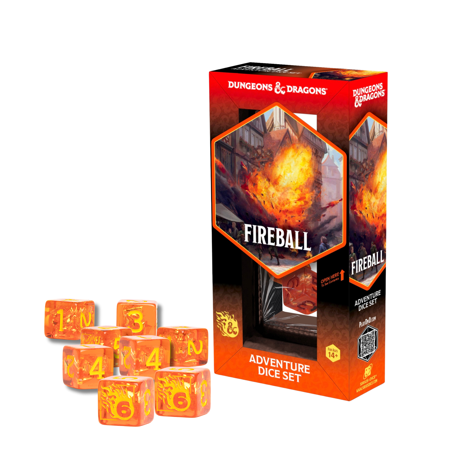 DND Adventure Dice Fireball