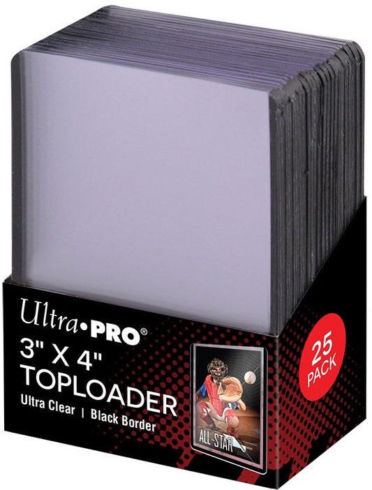 UP Toploader 3x4 Border Black 25ct