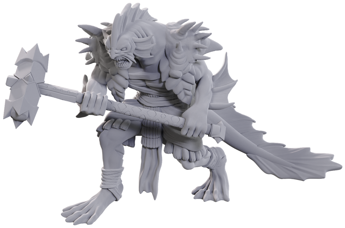 D&D Unpainted Miniatures WV25: Sahuagin Coral Smasher