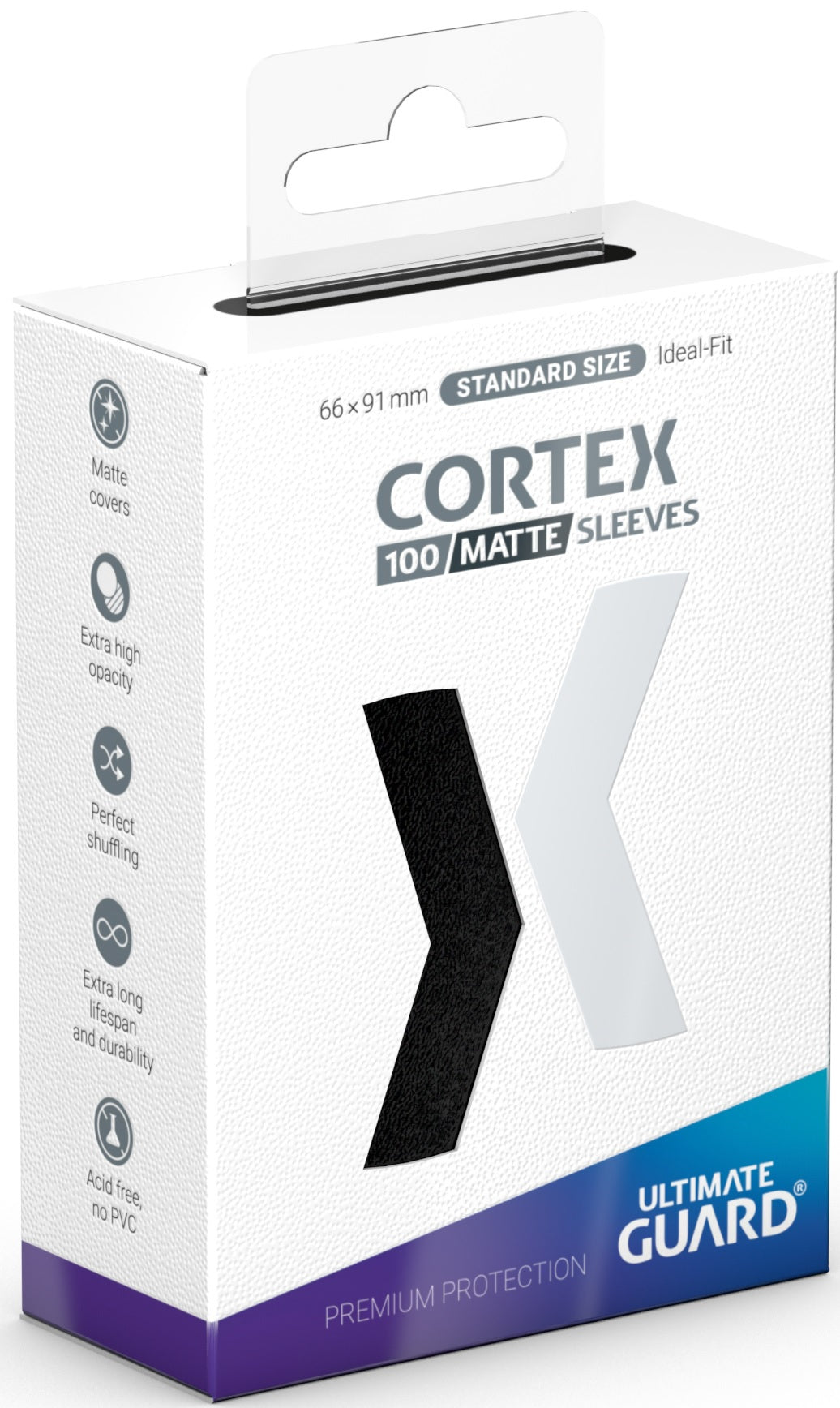 UG Sleeves- Cortex, Matte Black (100ct, Standard Size)