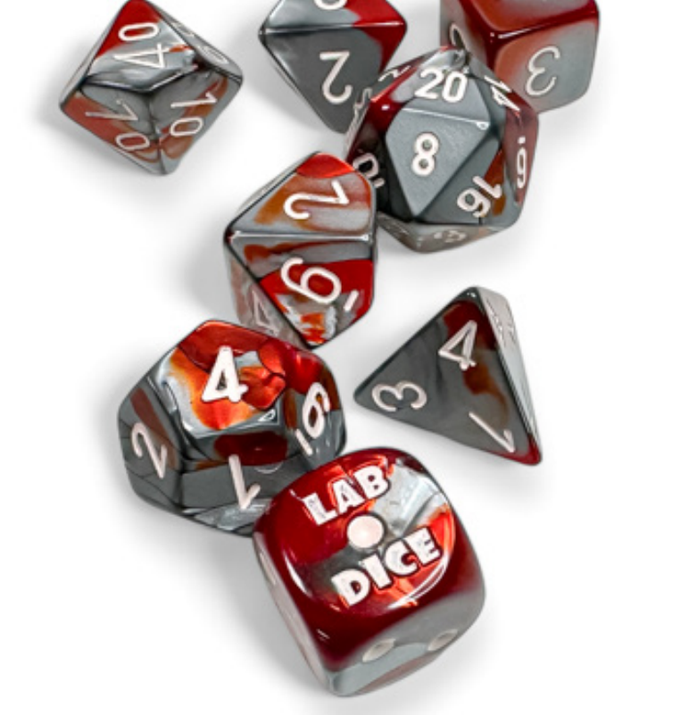 Lab Dice 8: Polyhedral dice set of 7