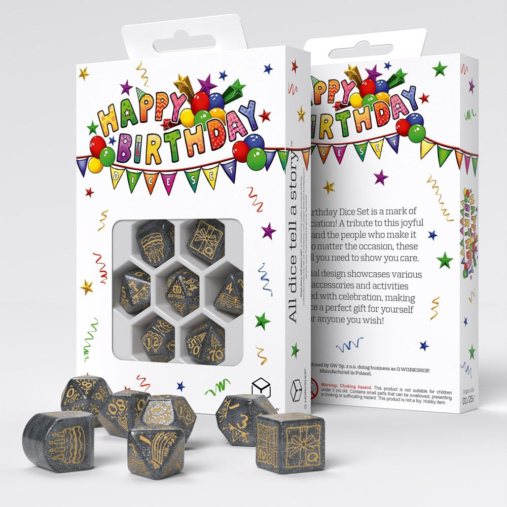 Happy Birthday Dice Set- Confetti