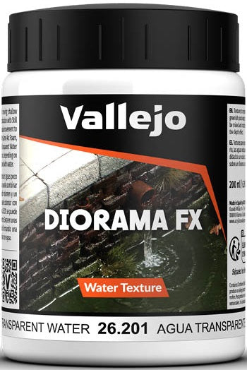 Vallejo: Diorama Textures: Transparent Water Colorless (200ml)