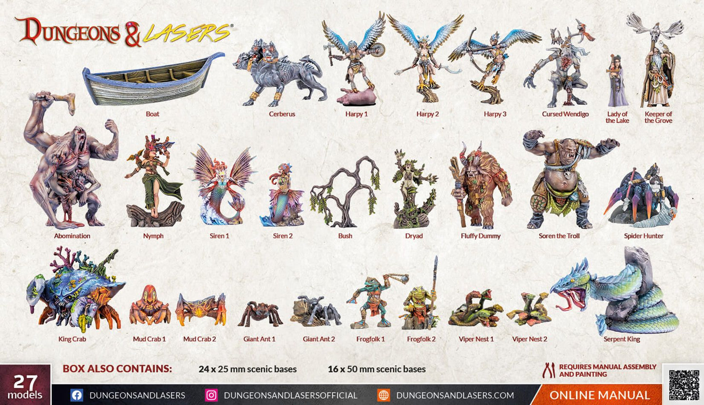 Dungeons and Lasers: Fantasy Miniatures Set