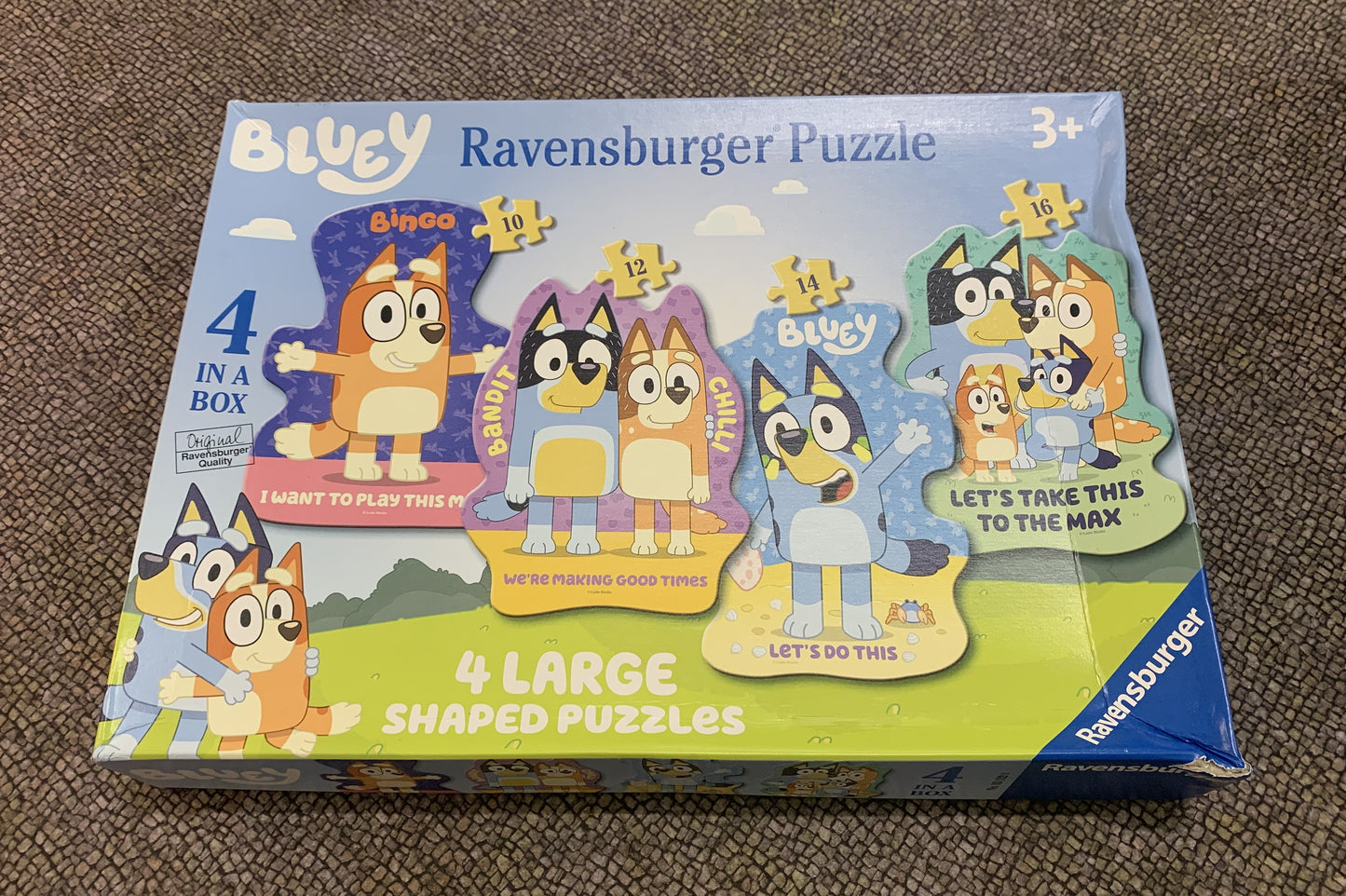 Bluey: 4 Large Shaped Puzzles - 10/12/14/16pc (Damaged box)