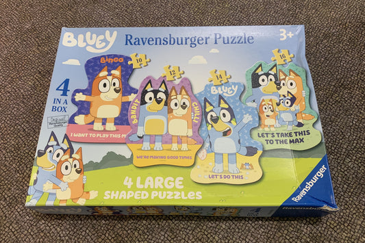 Bluey: 4 Large Shaped Puzzles - 10/12/14/16pc (Damaged box)