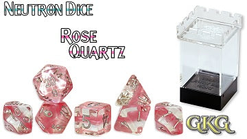 Neutron Dice: 7Pc Rose Quartz