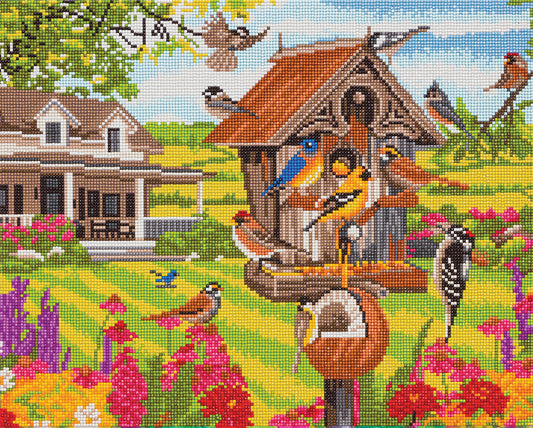 Crystal Art Kit (Large)- Garden Birds