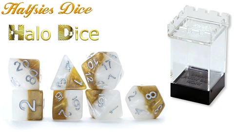 Halfsies Dice: 7Pc Halo Dice