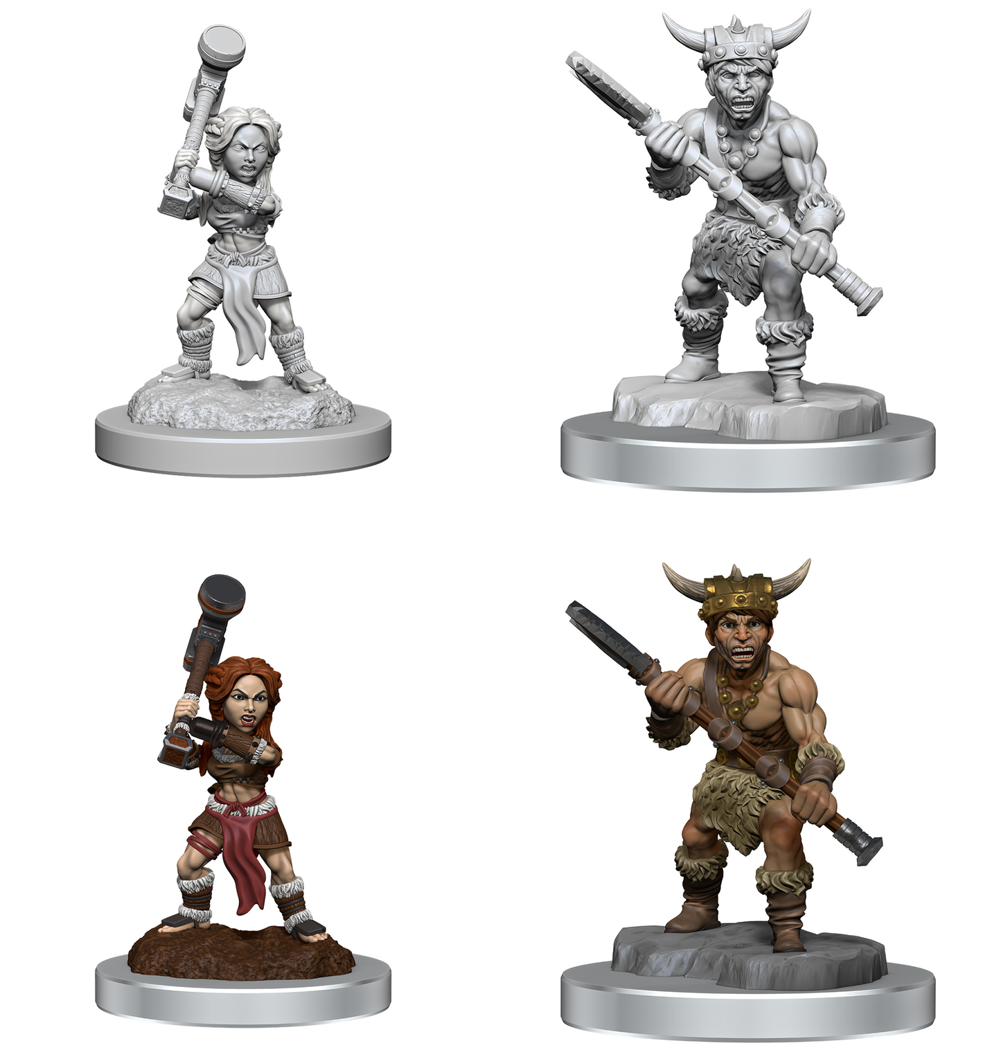 D&D Unpainted Minis: Wave 18: Halfling Barbarians