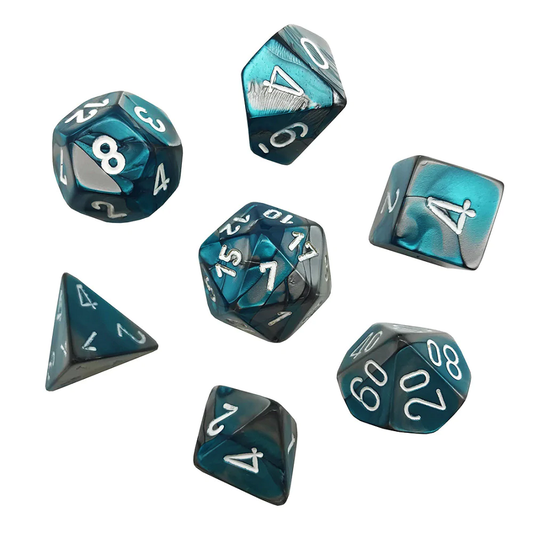 Gemini: 7Pc Steel-Teal/White Mini