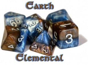 Halfsies Dice: 7Pc Earth Elemental