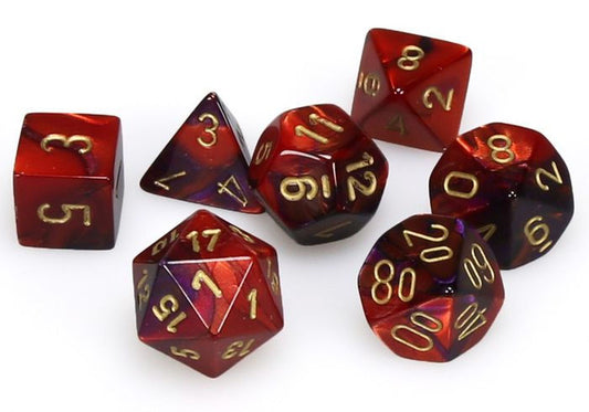 Gemini: 7Pc Purple-Red/Gold Mini