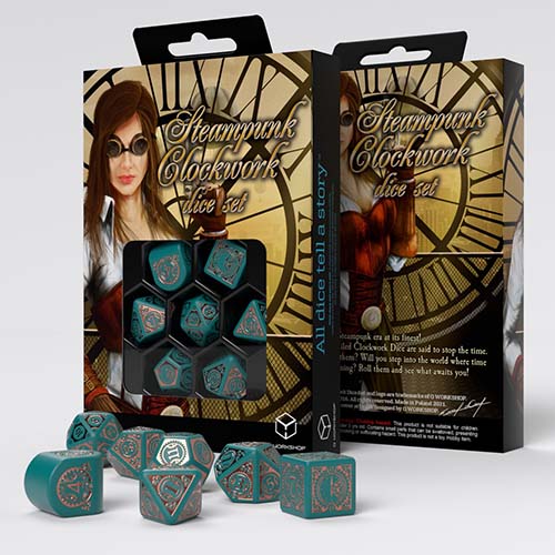 Steampunk Clockwork Dice Set - Nautical Apparatus Modern