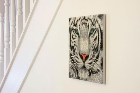 Crystal Art Kit (Medium)- White Tiger