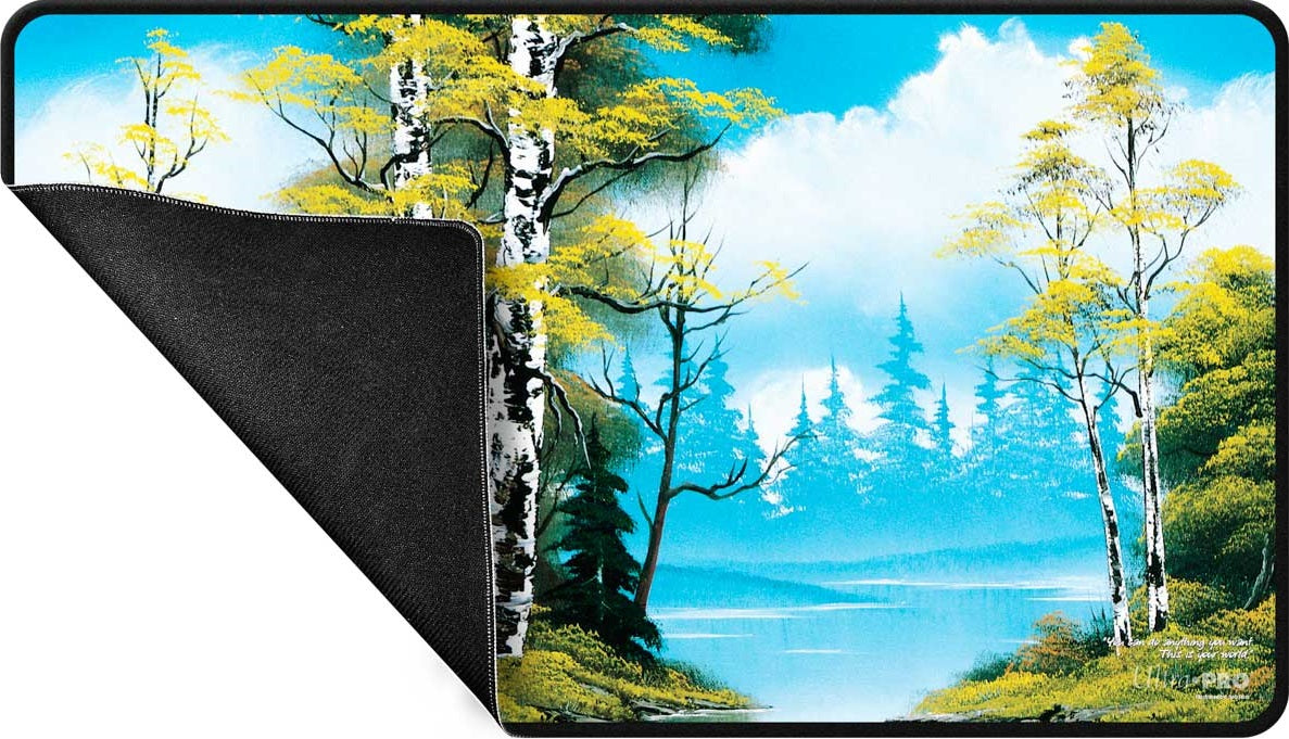UP Playmat- Bob Ross Lakeside Path Black Stitched