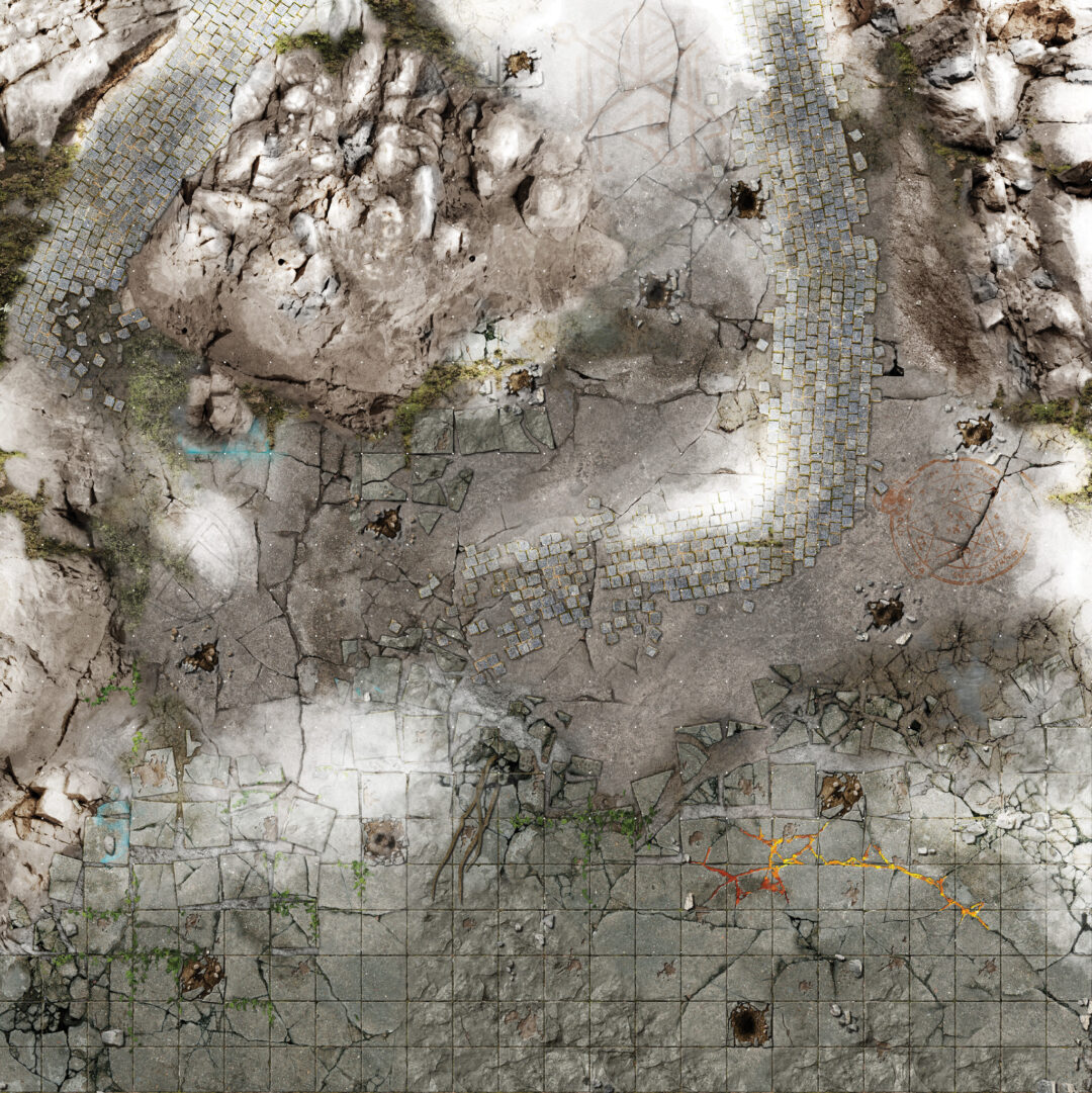 Battle Systems: Frosty Crags Gaming Mat - 2x2 Grid