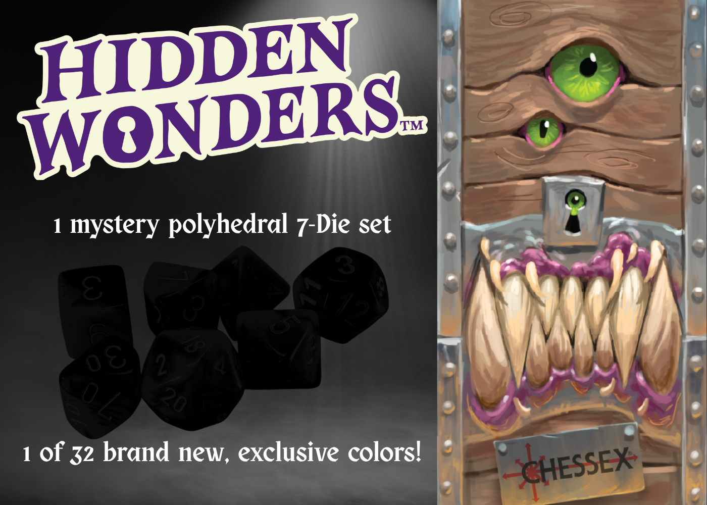 Hidden Wonders Assorted 7 Die Polyhedral Dice Set