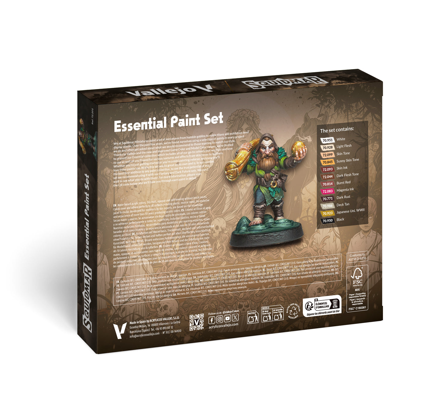 Vallejo: Essential Paint Set by Squidmar Miniatures