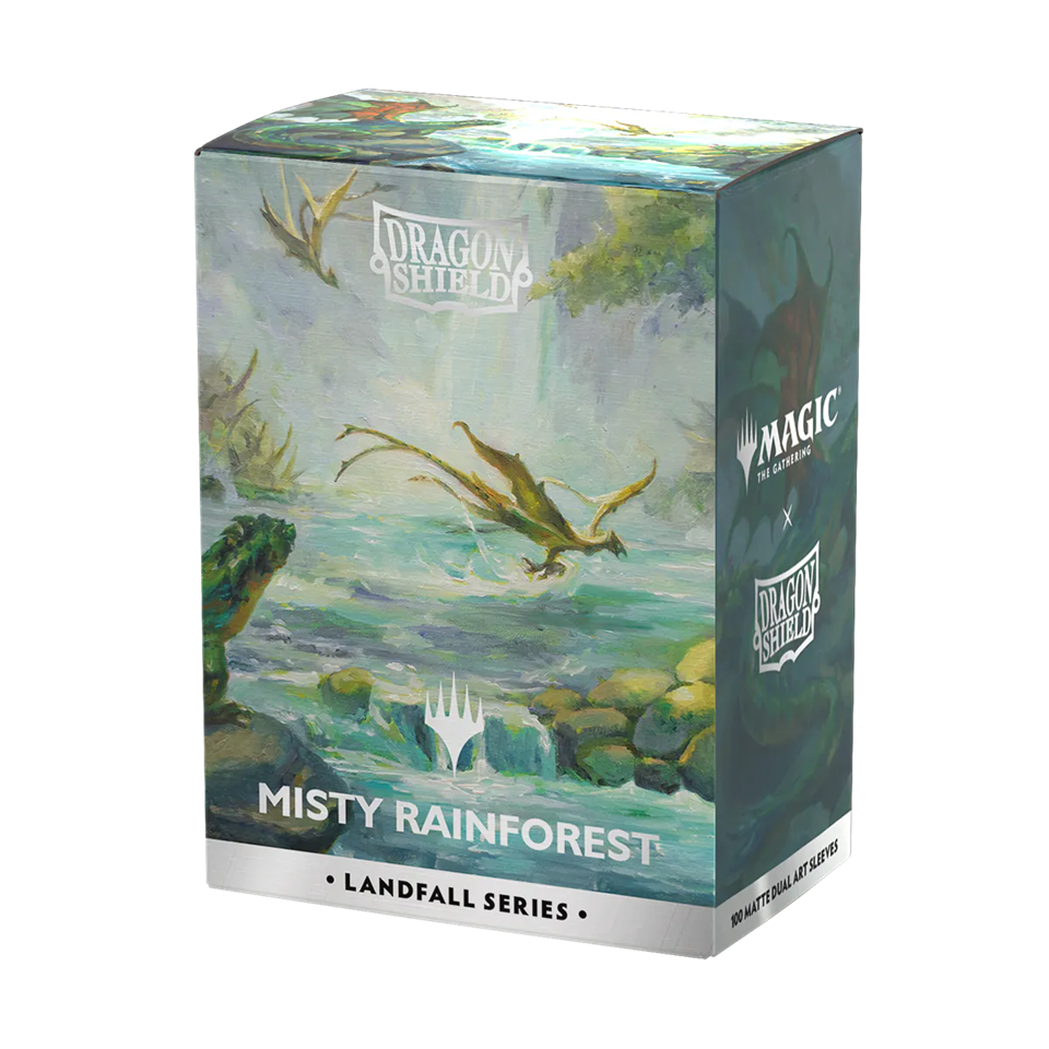 Sleeves: Dragon Shield Magic The Gathering Landfall Series - Misty Rainforest