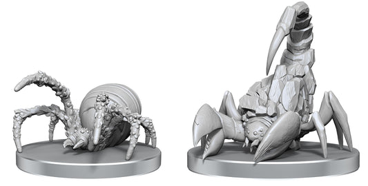 PF Unpainted Minis WV26 Cave Scorpion and Hunting Spider