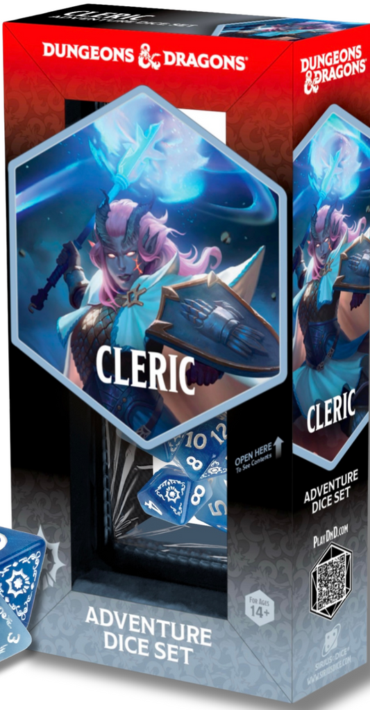 DND Adventure Dice Cleric: White/Blue