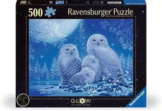 Owls in the Moonlight- 500pc Glow in the Dark Puzzle