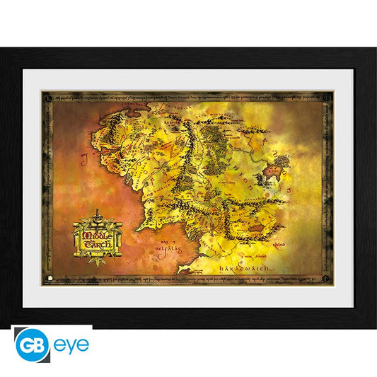 Lord of the Rings Framed Print: Middle Earth - 30X40