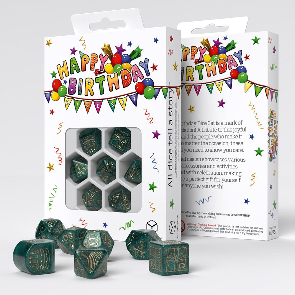 Happy Birthday Dice Set- Balloons