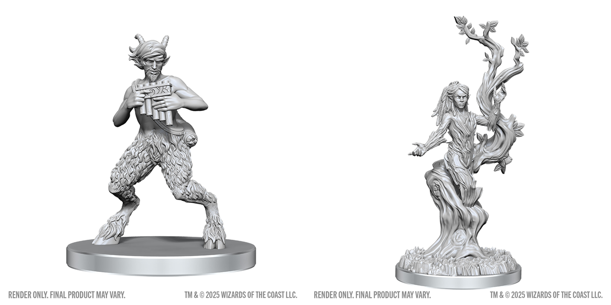 DND Unpainted Minis WV28 Satyr and Dryad