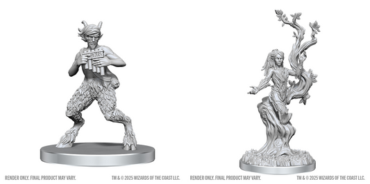 DND Unpainted Minis WV28 Satyr and Dryad