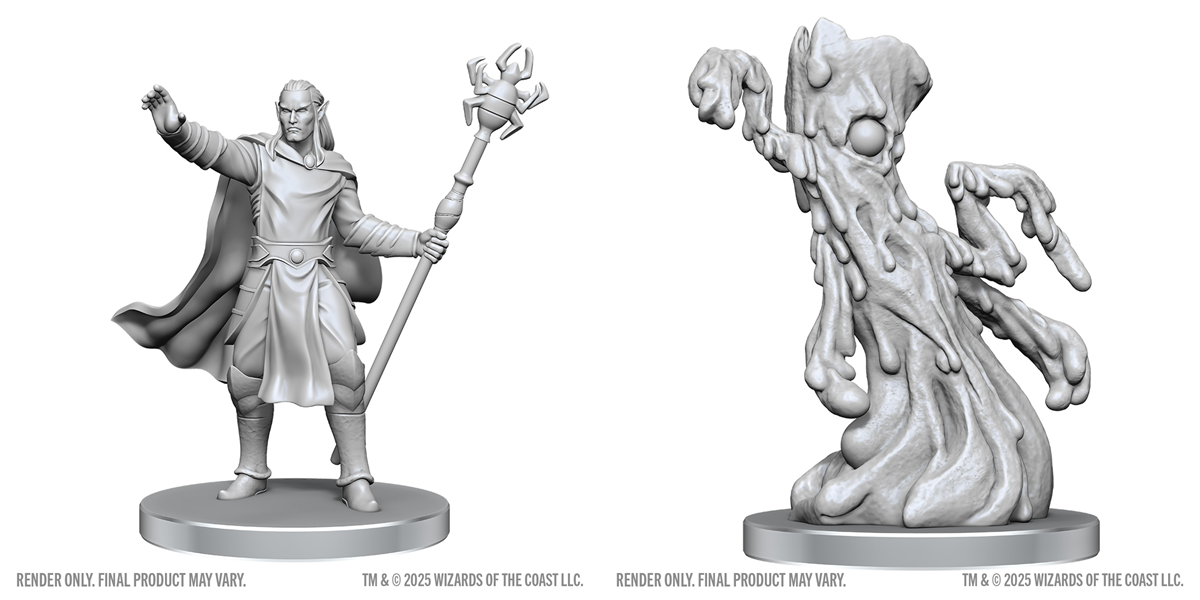 DND Unpainted Minis WV28 Drow Mage and Yochlol