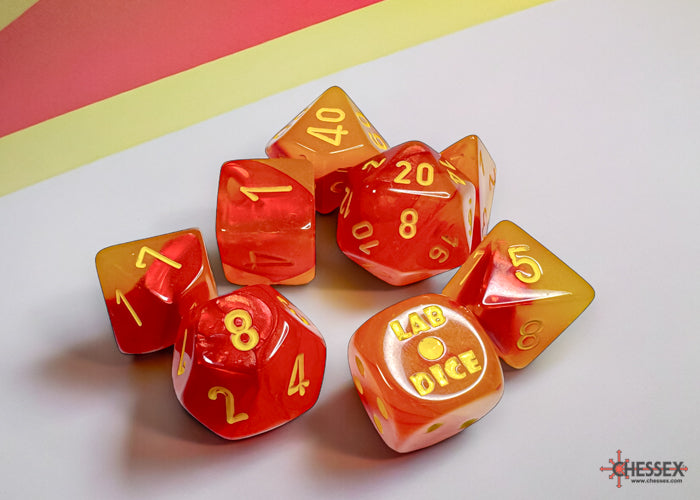 Lab Dice 8: Polyhedral dice set of 7
