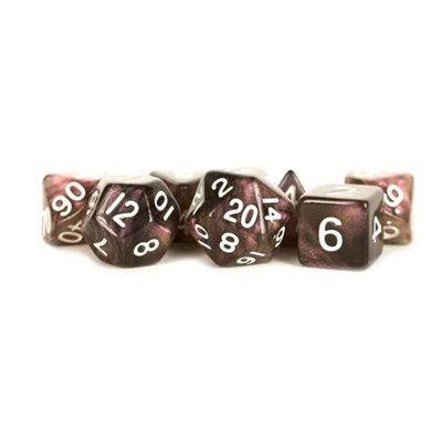 Dice: Acrylic 16mm 7pc Set: Stardust  Supervolcano