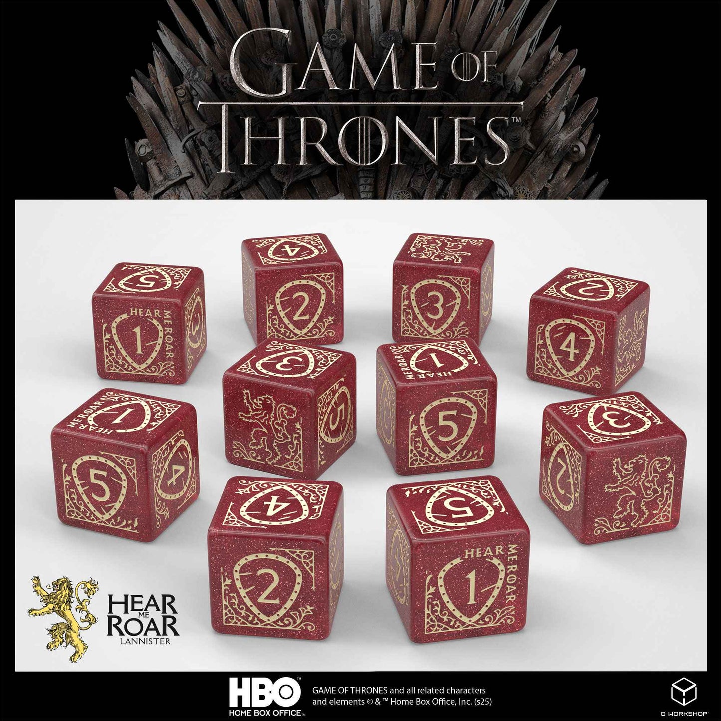Game of Thrones - Lannister 10d6 Dice Set