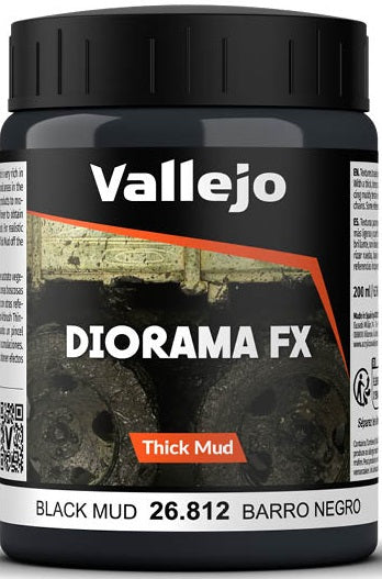 Vallejo: Diorama Effects: Black Thick Mud (200ml)