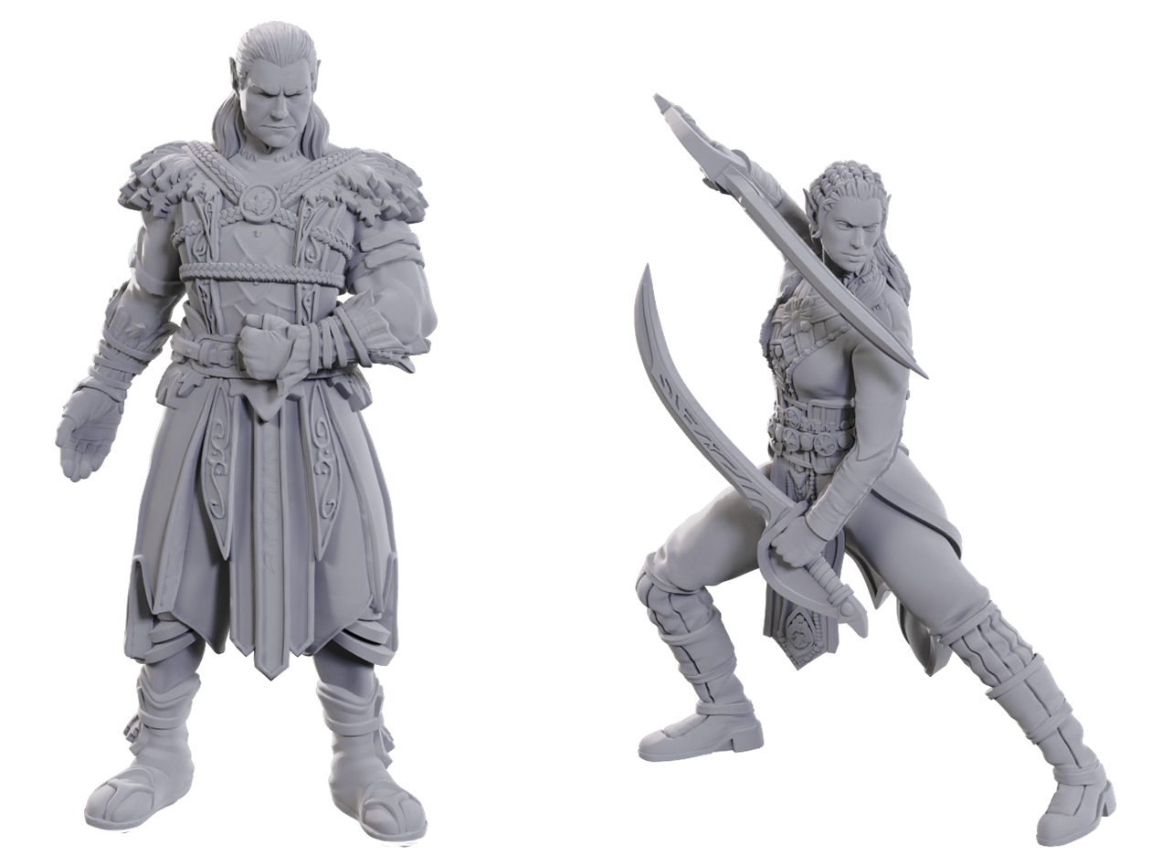 D&D Nolzur's Marvelous Miniatures: Special Edition Baldur's Gate 3- Jaheira and Halsin