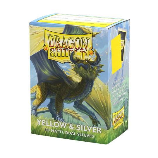 Dragon Shield Sleeves Dual Matte Yellow & Silver 100CT