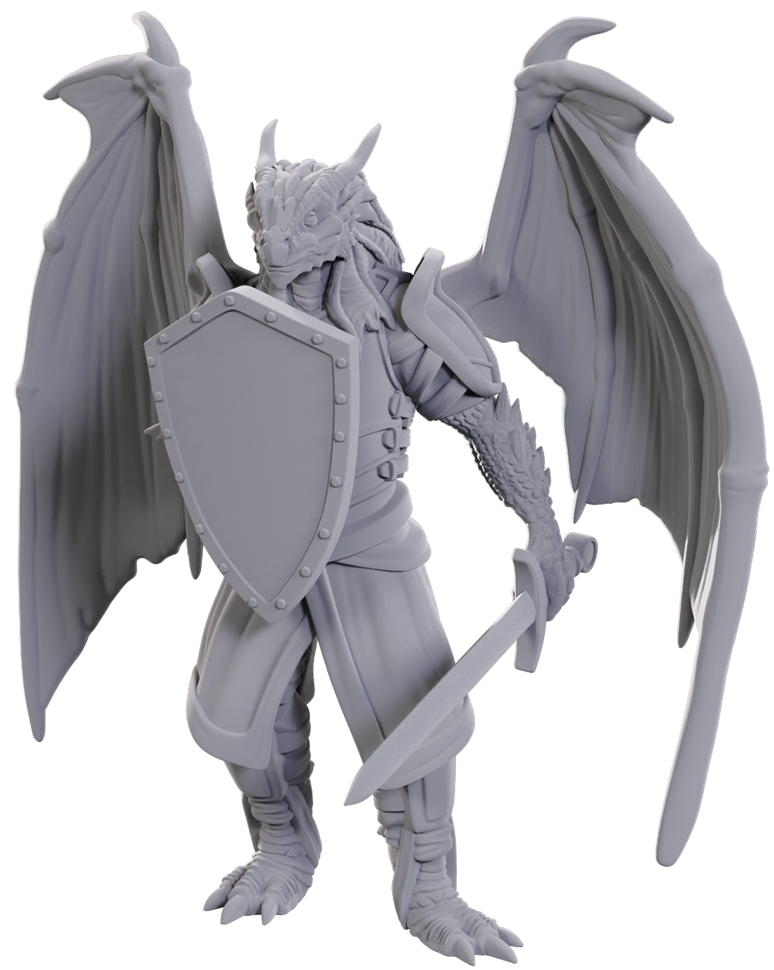 D&D Unpainted Miniatures WV25: Dragonborn of Bahamut